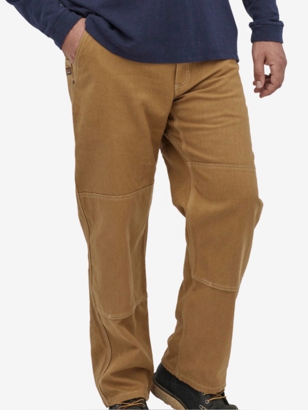 Patagonia Iron Forge Double Knee Brown Hemp Canvas Work Pants Men's Size 34 x 30